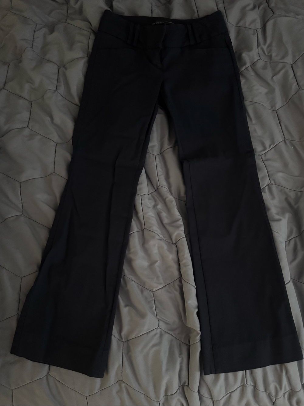 Classic Navy Blue Women's Dress Pants - Tailored Flare